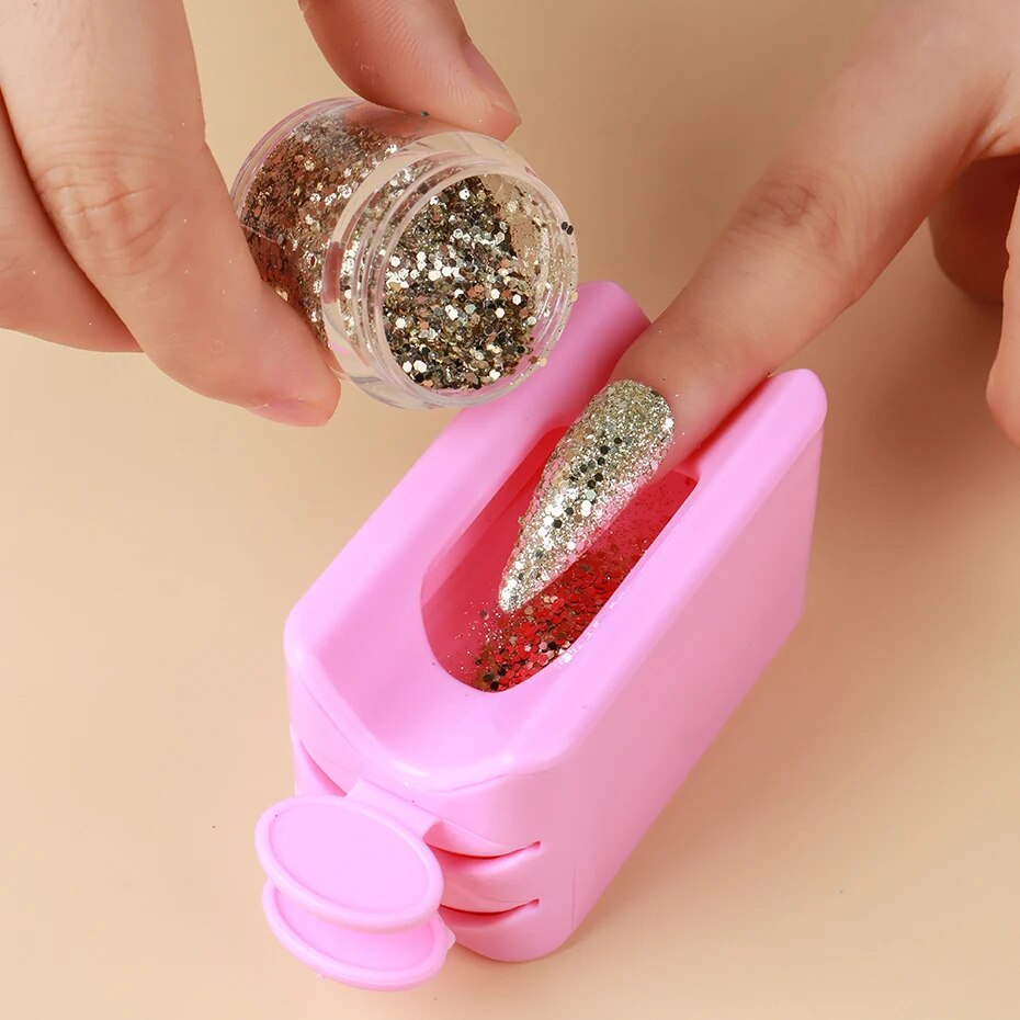 二重層ネイルグリッターパウダーリサイクルボックスネイルツール - Dip Powder Nail のレビューと価格