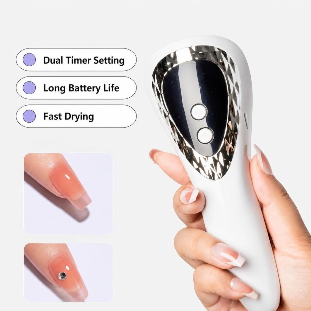 携帯用UV LEDネイルランプ。プロ仕様の小型マニキュアラン - Nail Art Gel Polish のレビューと価格