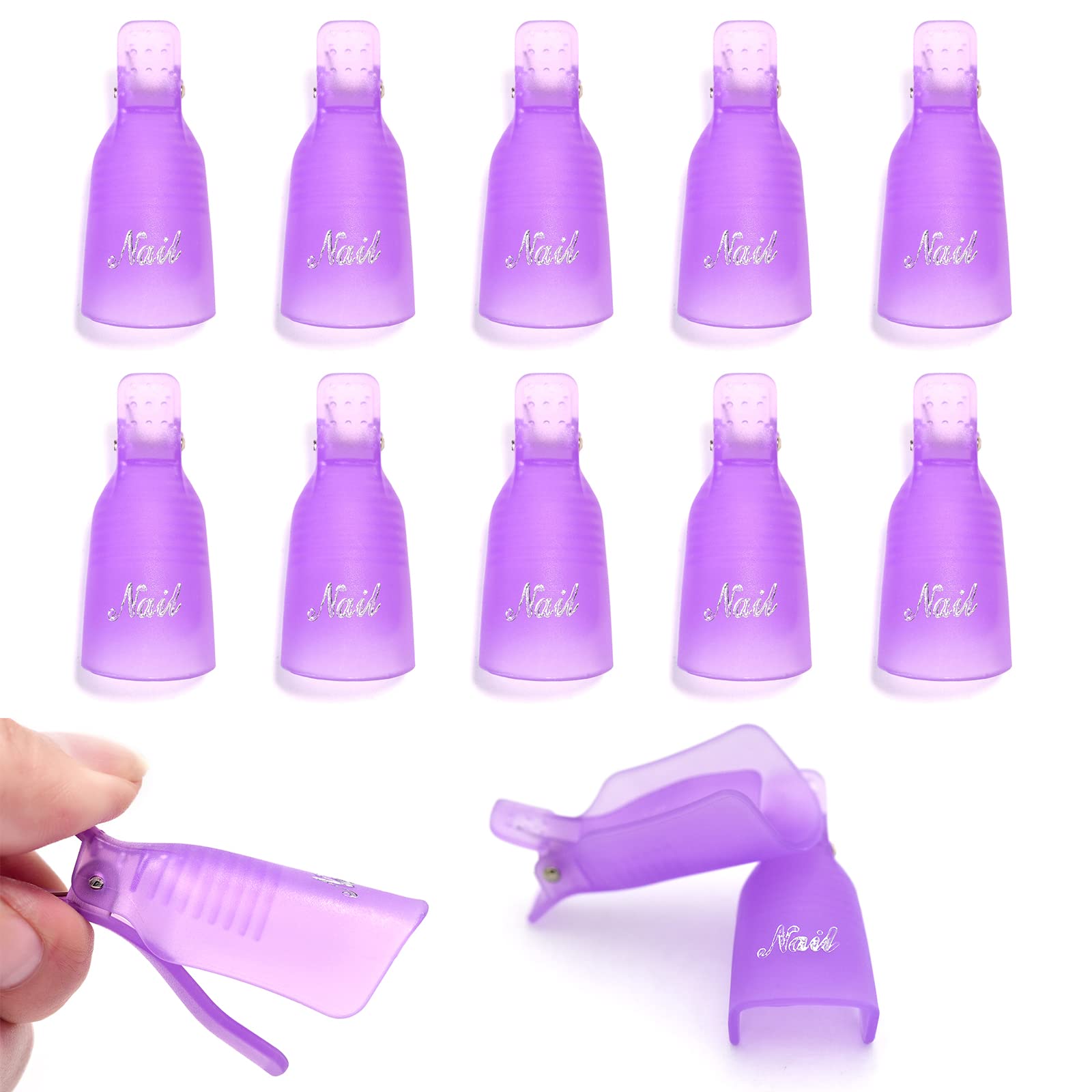 10個入り プラスチック製 ネイルアート ソークオフ キャッ - Nail Art Gel Polish のレビューと価格