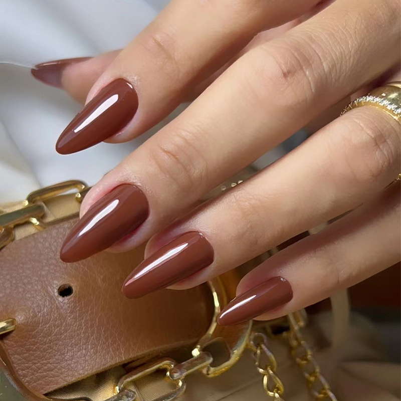 24枚入りソリッドカラーフェイクネイルセット、装着可能な赤い - Nail Art Red のレビューと価格