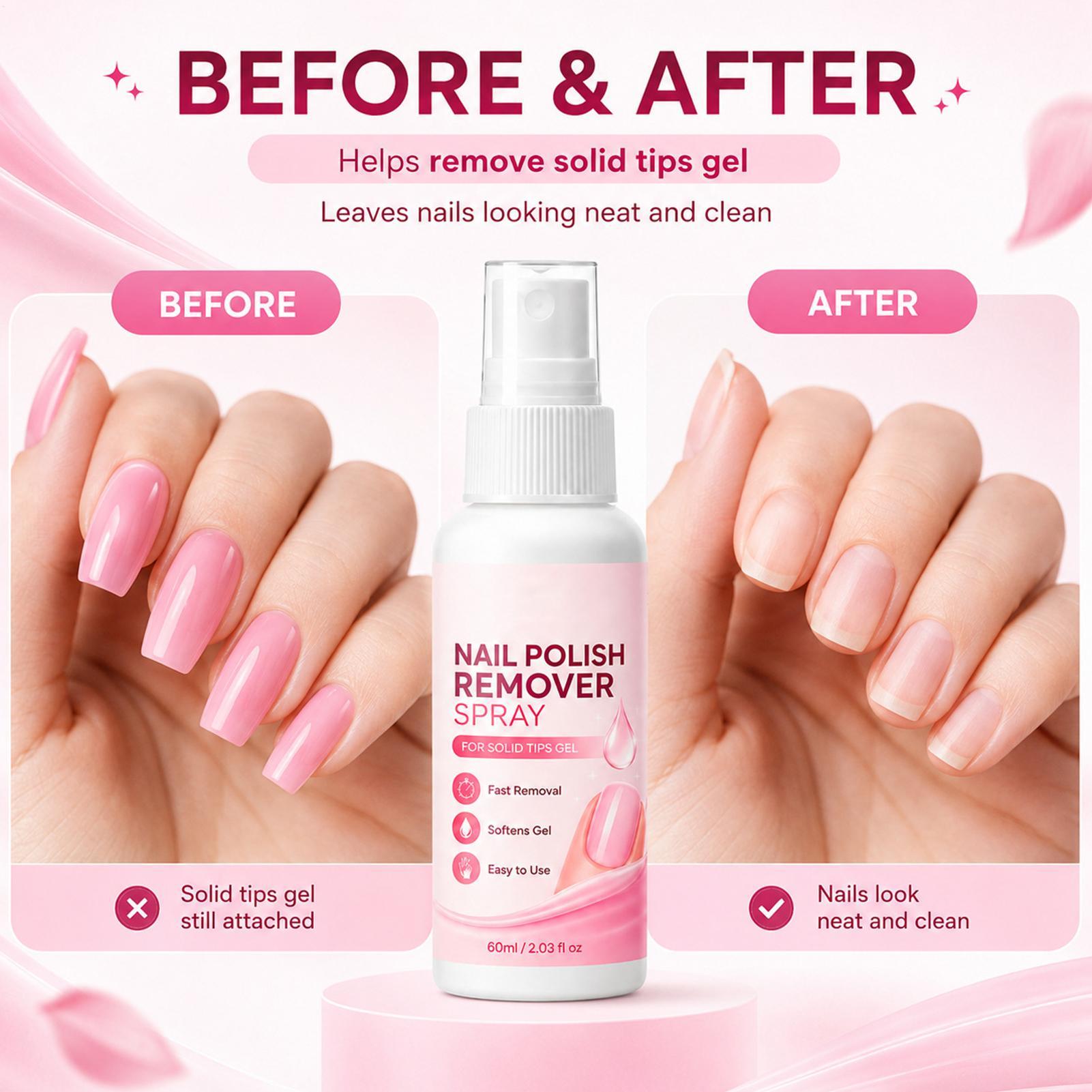 60ml ネイルリムーバースプレー つけ爪用 人工爪チップ用 - Nail Art Gel Polish のレビューと価格